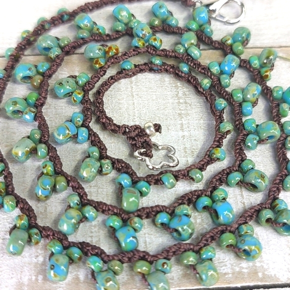 Hand Crafted Jewelry - Hand Crafted Turquoise Bead Necklace by Rust Belt Rai…